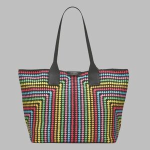 Crochet Tote - Black Multi USED ONCE
